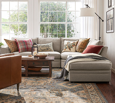 Pearce Benchwright Living Room Family Room Pottery Barn