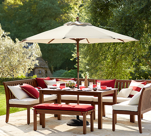 Chatham Banquette Outdoor Dining Pottery Barn