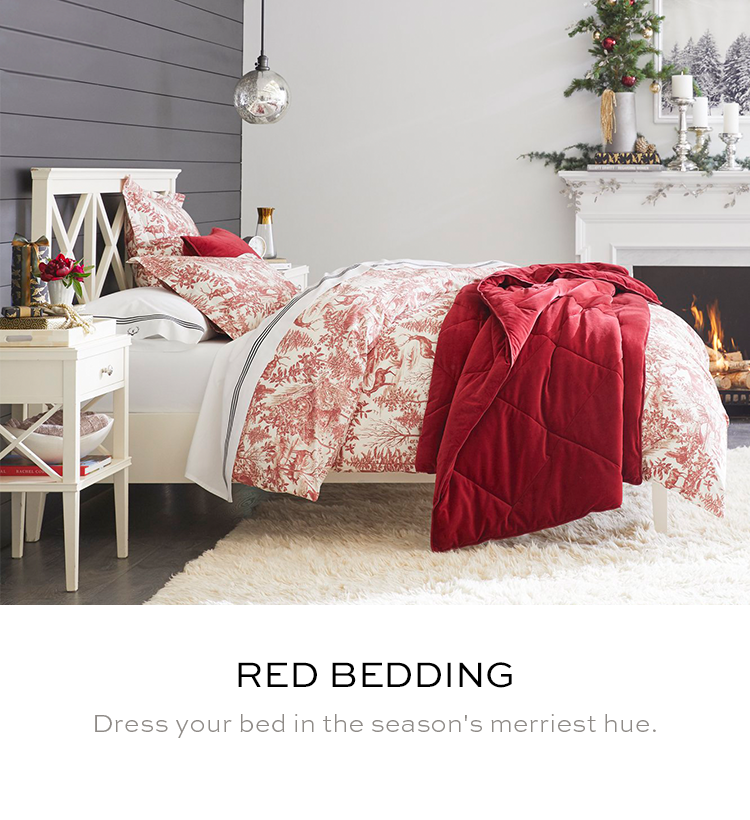 Red Bedding Pottery Barn