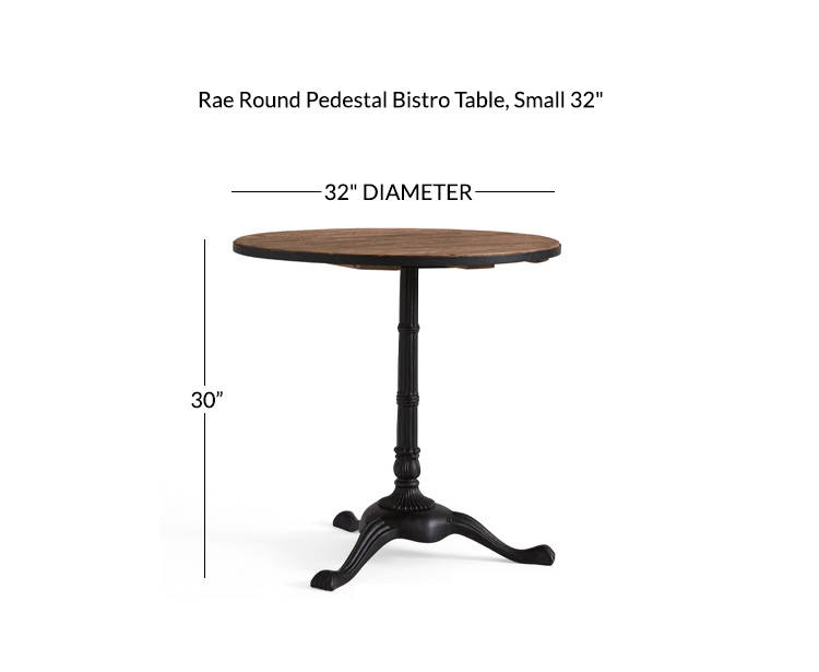 Rae Round Pedestal Bistro Table Pottery Barn