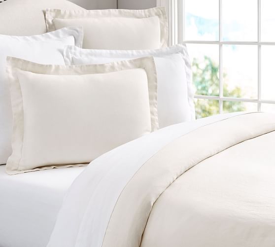 Belgian Flax Linen Duvet Cover & Sham White Pottery Barn