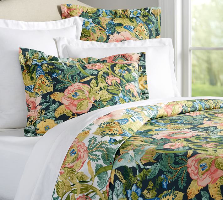 Lyla Garden Reversible Duvet Cover Sham Pottery Barn