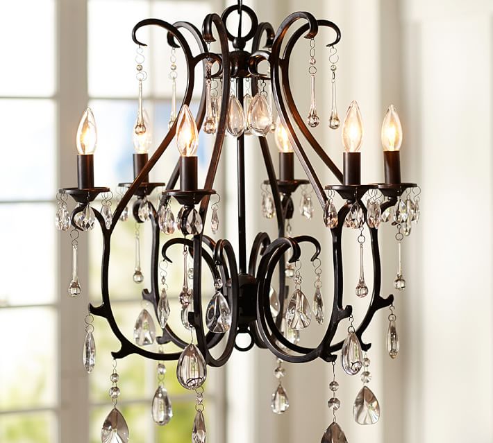 lighting guide Classic Iron with drop crystal Chandelier