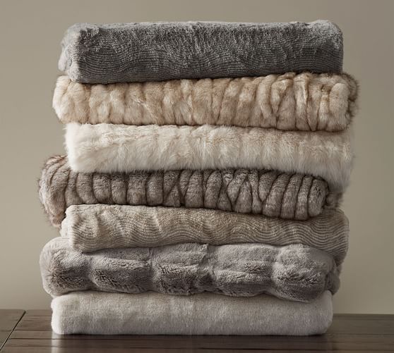 Faux Fur Throw Pottery Barn