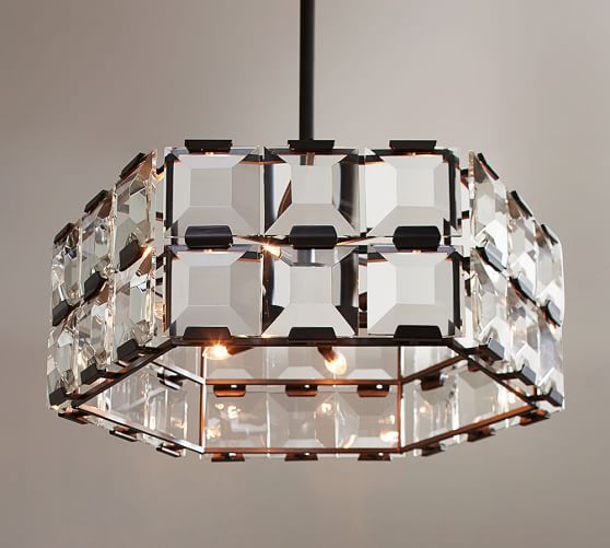 Manor Crystal Paneled Chandelier | Pottery Barn