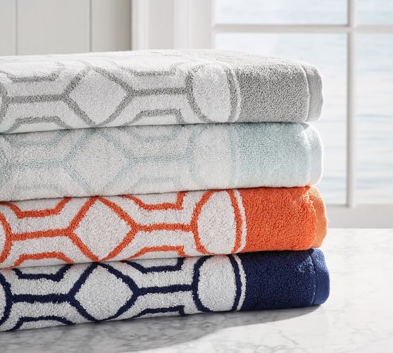 Nova Jacquard QuickDry Bath Towels Pottery Barn