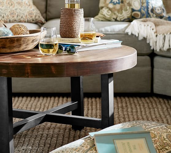 Griffin Round Coffee Table Pottery Barn Griffin Round Coffee Table. Saved. View Larger. Roll Over Image to Zoom - Griffin Round Coffee Table Pottery Barn