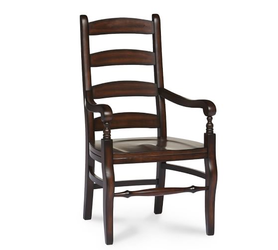 Wynn Ladderback Armchair, Chestnut/Rustic Mahogany stain