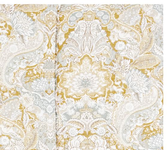 Celeste Damask Bedding Swatch, Gold
