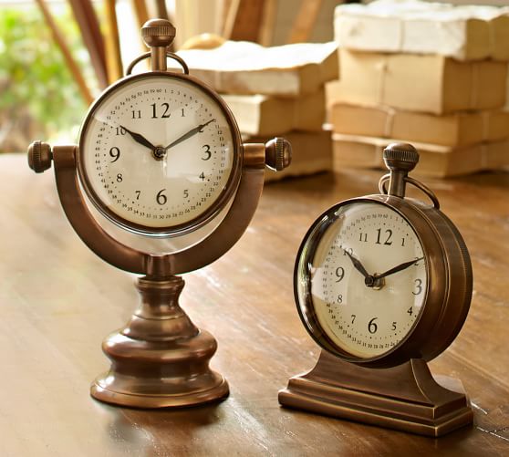 Mariner's Pedestal Desk Clock, Medium