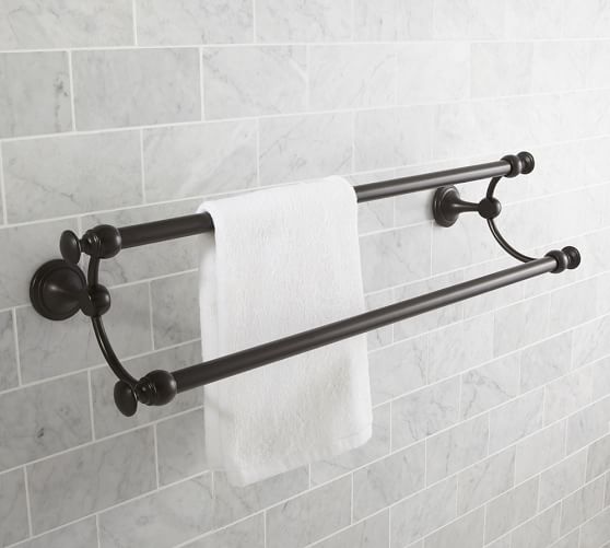 Mercer Double Towel Bar, 24", Antique Bronze finish