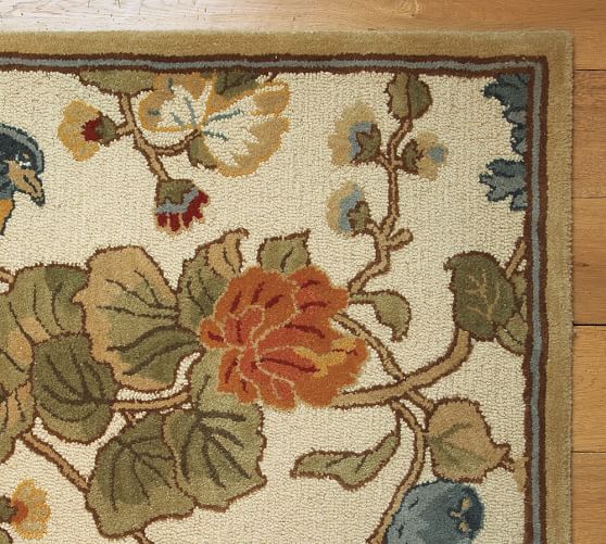 Bird Floral Rug Swatch