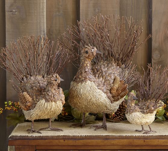 Harvest Twig & Pinecone Turkey, Medium