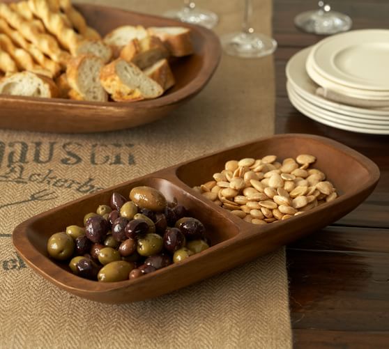Vintage Wood Divided Condiment