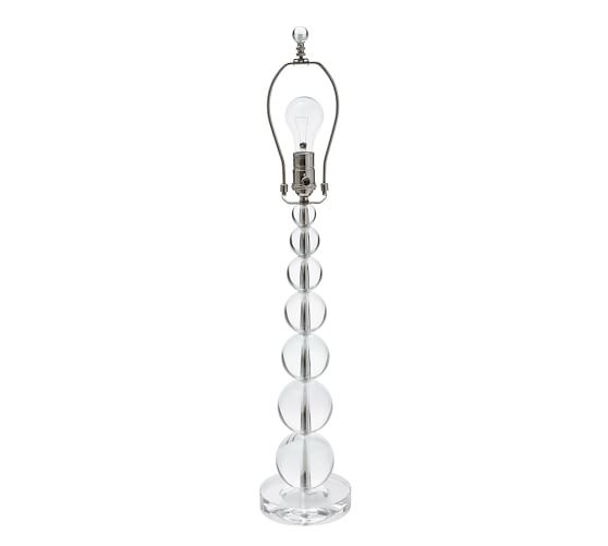 CFL Stacked Crystal Table Lamp Base