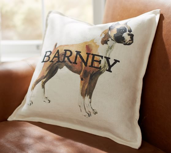 Personalized Painted Dog Pillow Covers Pottery Barn