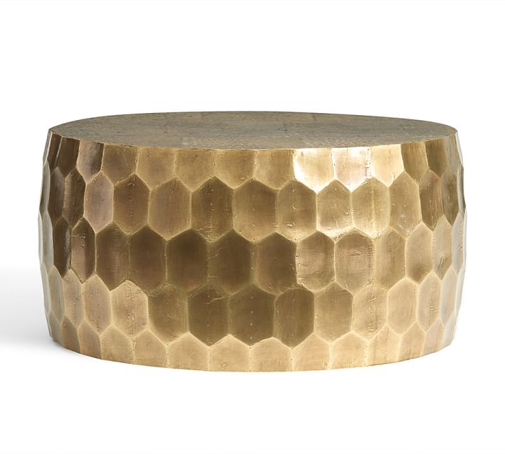 vince metal-clad coffee table | pottery barn vince metal-clad coffee table | pottery barn