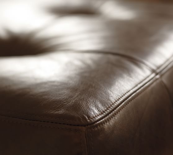 Sullivan Leather Rectangular Ottoman Pottery Barn