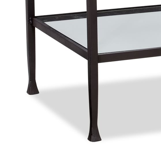 tanner rectangular coffee table - bronze finish | pottery barn tanner rectangular coffee table - bronze finish | pottery barn