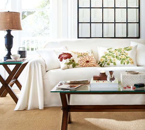 Dropcloth LooseFit Slipcover Twill Pottery Barn