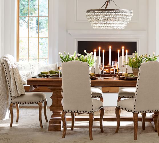 Clarissa Crystal Drop Round Chandelier Pottery Barn