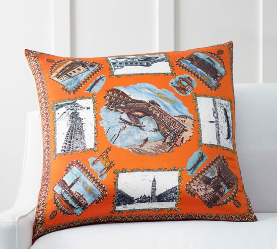 Venice Scarf Print Pillow Cover Pottery Barn