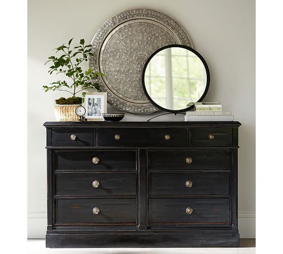 Round Mirror on Stand Pottery Barn