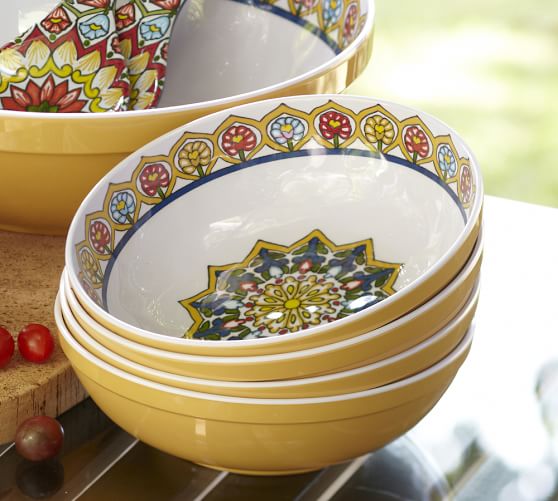 Talavera Melamine Dinnerware, Sets of 4 Pottery Barn