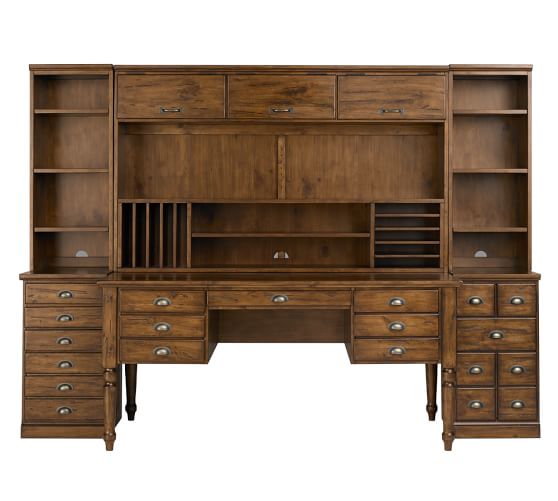 Printer's Bookcase Hutch Pottery Barn
