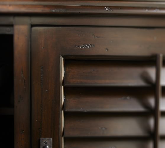 Holstead Shutter Small Media Console Pottery Barn