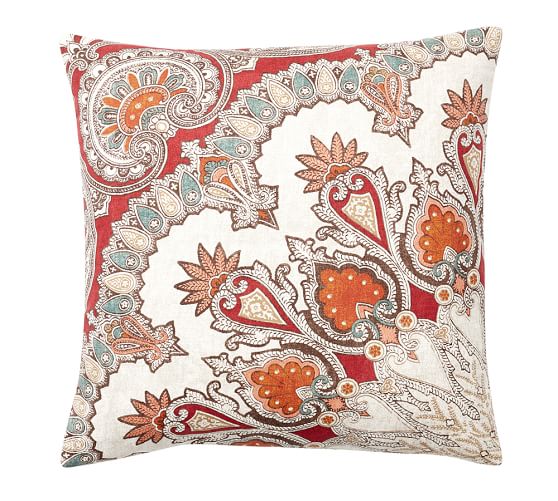 Valencia Paisley Pillow Cover Pottery Barn