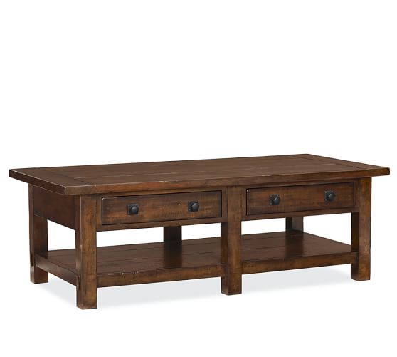 Benchwright Rectangular Coffee Table, Rustic Mahogany Pottery Barn Scroll to Previous Item - Benchwright Rectangular Coffee Table, Rustic Mahogany Pottery Barn