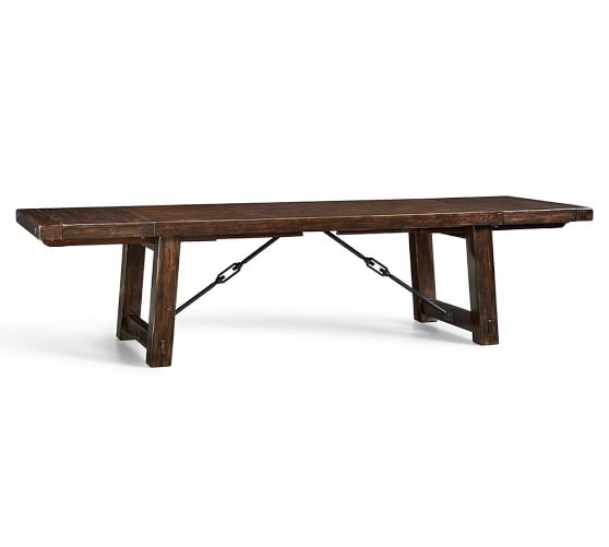 Extended Tables benchwright extending dining table, alfresco brown | pottery barn Extended Tables benchwright extending dining table, alfresco brown | pottery barn