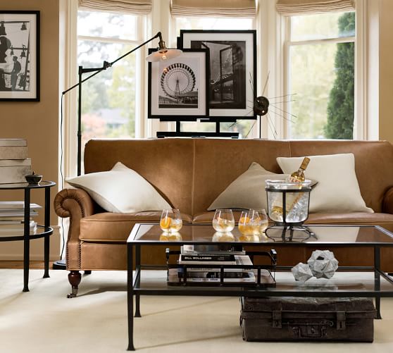 tanner round side table - bronze finish | pottery barn tanner round side table - bronze finish | pottery barn