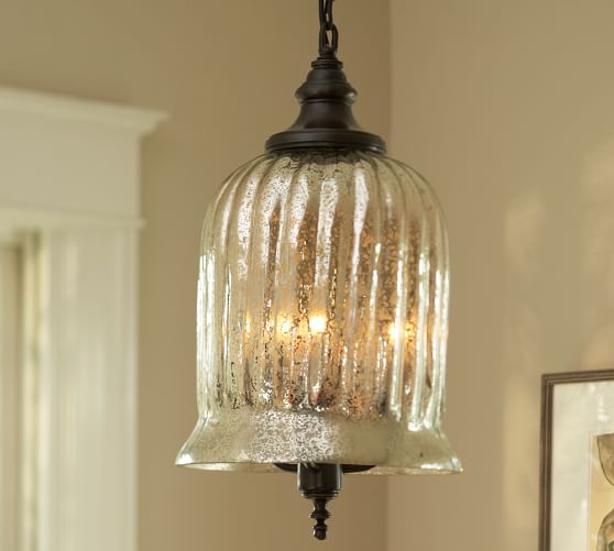 Kaplan Mercury Glass Pendant Pottery Barn