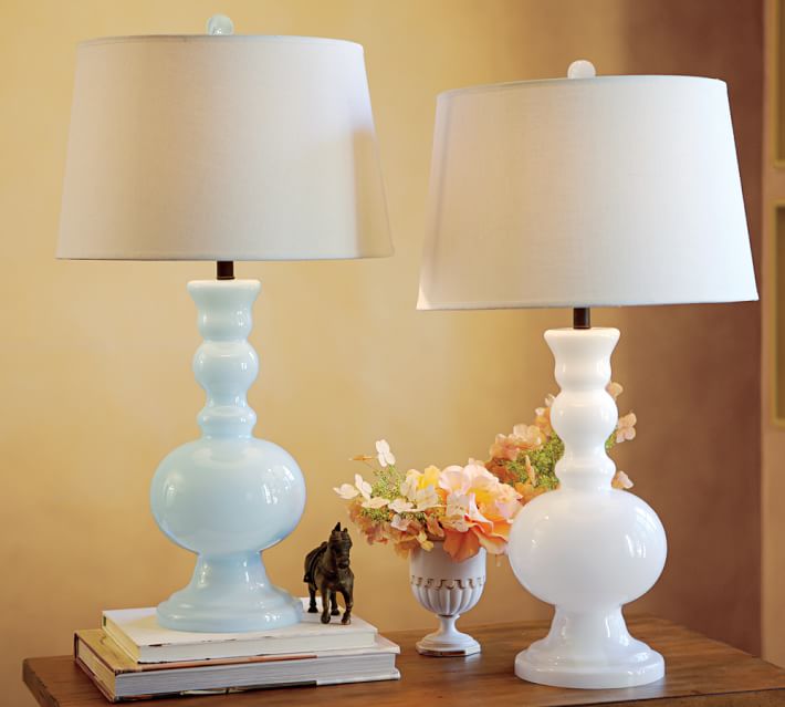 Gemma Milk-Glass Table Lamp | Pottery Barn Gemma Milk-Glass Table Lamp | Pottery Barn