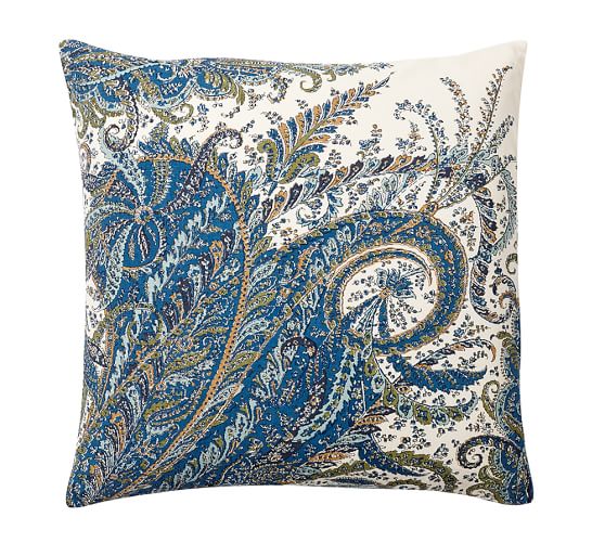 Ellis Paisley Reversible Pillow Cover Pottery Barn