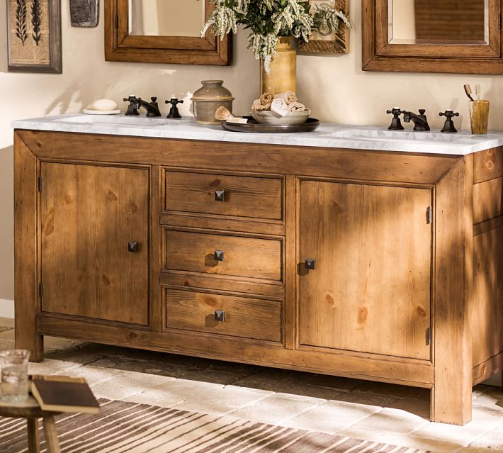 Stella Double Sink Console Pottery Barn - Stella Double Sink Console Pottery Barn