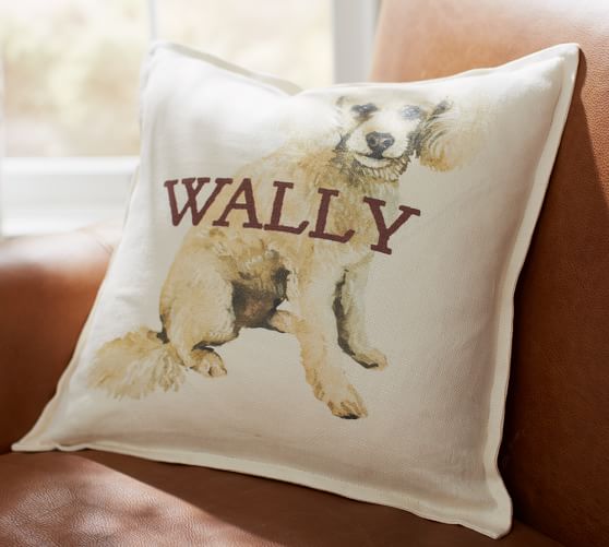 Personalized Painted Dog Pillow Covers Pottery Barn