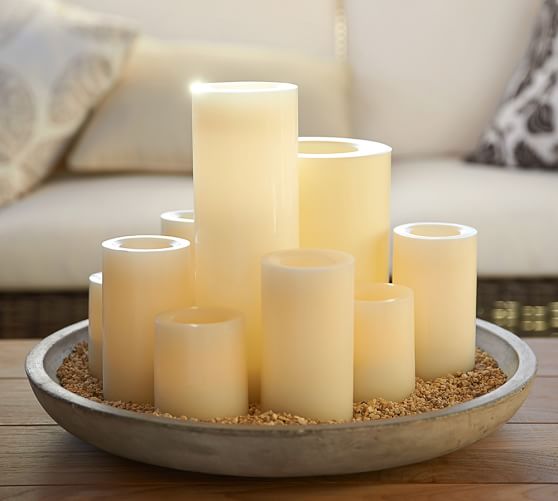 Flameless Outdoor Candle Ivory Pottery Barn