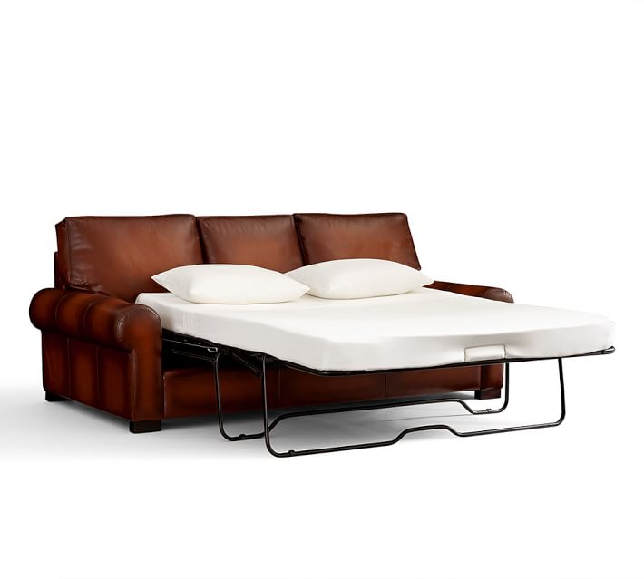 Turner Roll Arm Leather Sleeper Sofa Pottery Barn - Turner Roll Arm Leather Sleeper Sofa Pottery Barn