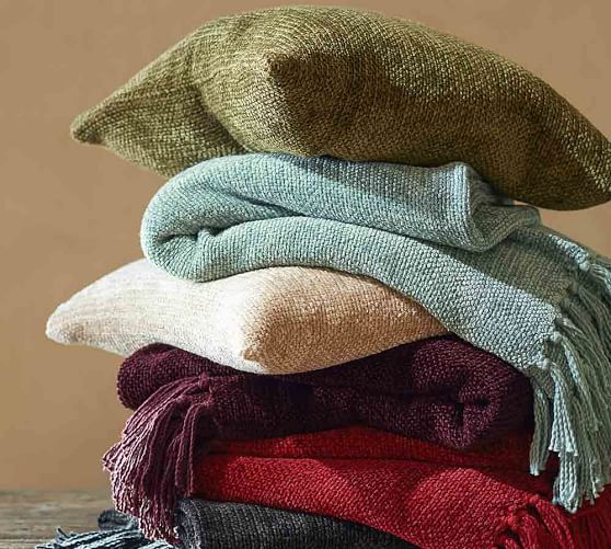 Rayon Chenille Throw Pottery Barn