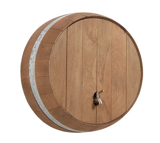 Wine Barrel WallMounted Drink Dispenser Pottery Barn