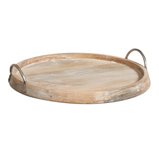 Whitewash Wood Tray Pottery Barn