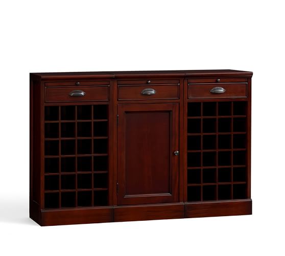 Modular Bar Buffet with 2 Wine Grid Bases & 1 Base Pottery Barn