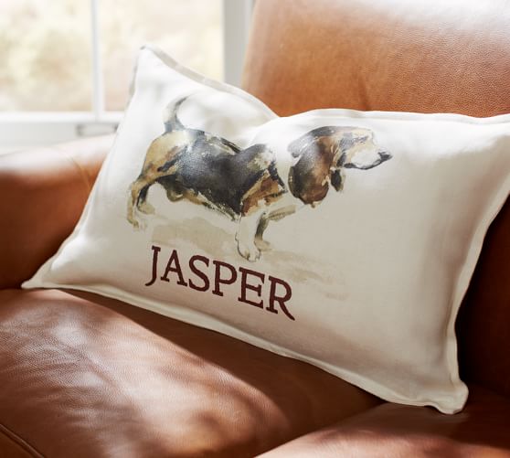 Personalized Painted Dog Pillow Covers Pottery Barn