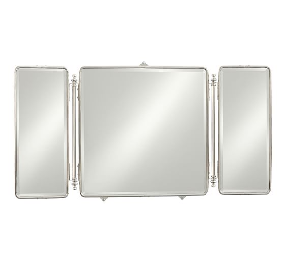 Tri Fold Wall Mirror vintage tri-fold mirror | pottery barn Tri Fold Wall Mirror vintage tri-fold mirror | pottery barn