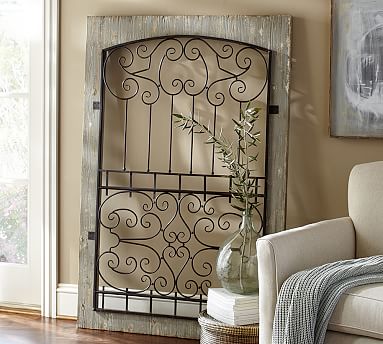 Metal Gate Wall Decor window gate | pottery barn Metal Gate Wall Decor window gate | pottery barn
