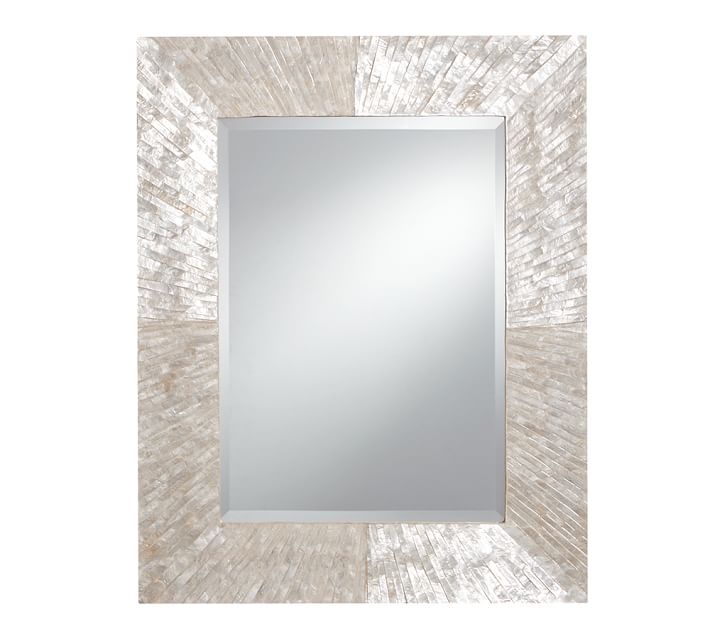 Gray Wall Mirror miranda capiz mirror | pottery barn Gray Wall Mirror miranda capiz mirror | pottery barn