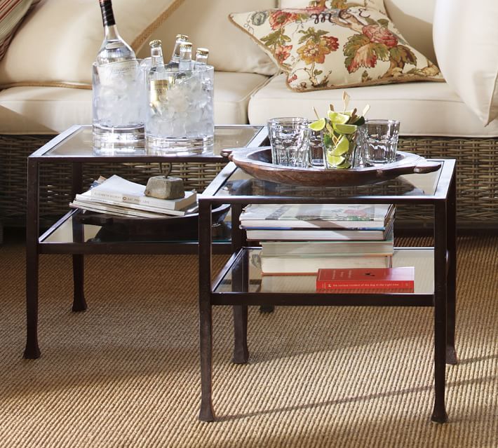 Tanner Cube Table - Bronze Finish Pottery Barn - Tanner Cube Table - Bronze Finish Pottery Barn